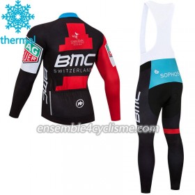 Tenue Maillot M/L + Collant à Bretelles 2018 BMC Racing Team Hiver Thermal Fleece N001